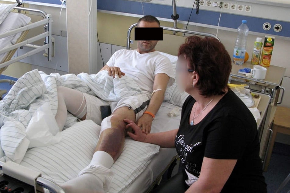 Hatem K. mit seiner Frau im Krankenhaus.