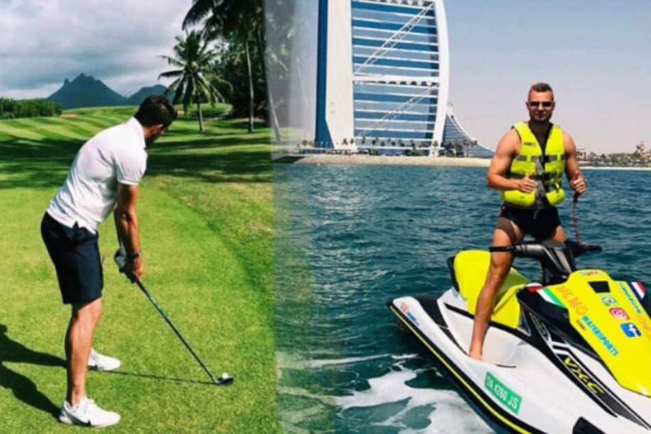 Stefan Ortega Moreno und Florian Hartherz ließen es sich nicht nehmen, sich auch im Urlaub sportlich zu betätigen.