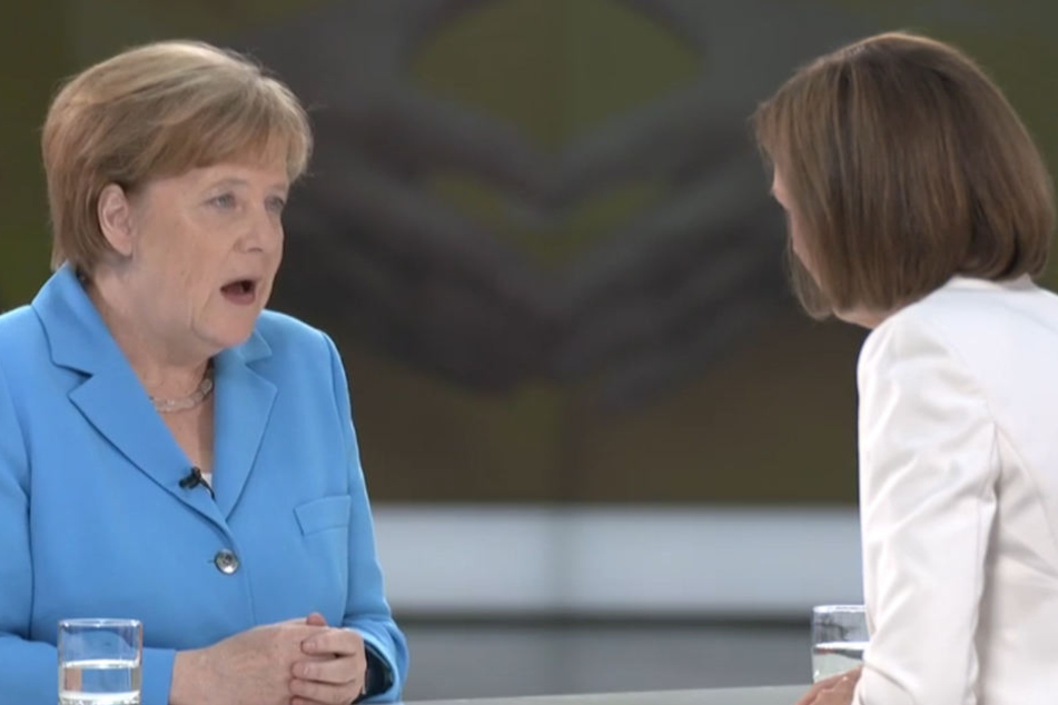 Bettina Schausten im Sommerinterview mit Angela Merkel.