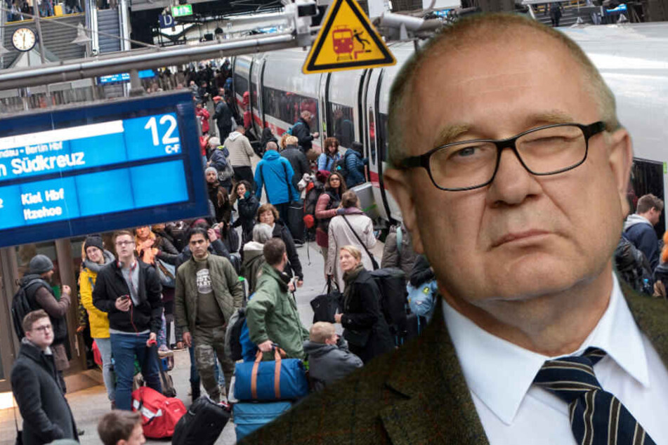Bahn-Aufsichtsrat Klaus-Dieter Hommel findet deutliche Worte. (Bildmontage)