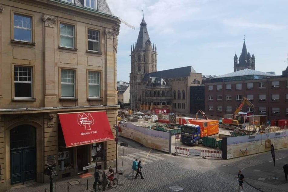 Die MiQua-Baustelle am Kölner Rathaus.