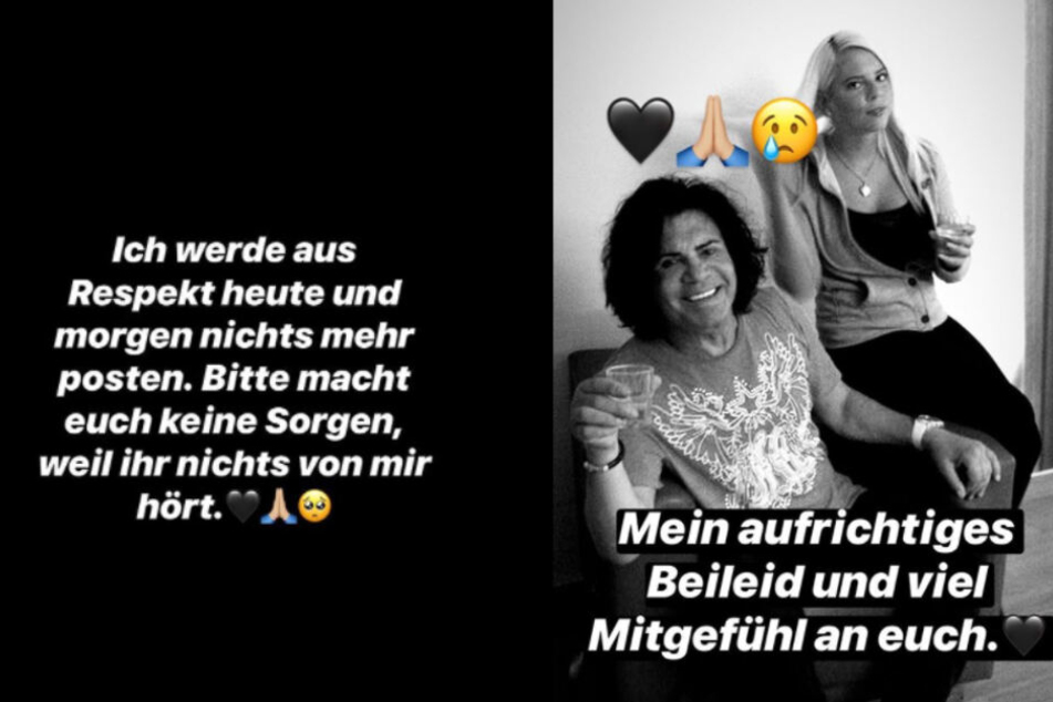Screenshots aus der Instagram-Story von Jenny Frankhauser. (Fotomontage)