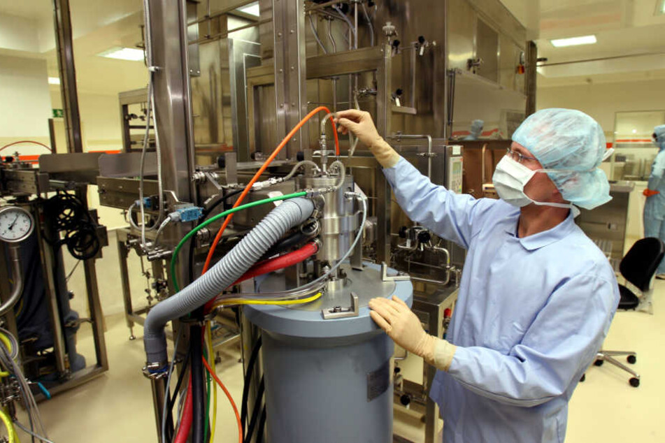 Eine Anlage in dem GSK-Werk
für die Herstellung
von Impfmitteln.