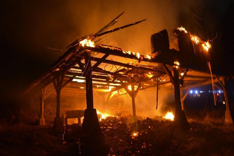 Eine Stunde lang mussten die Feuerwehrmänner das Feuer löschen.