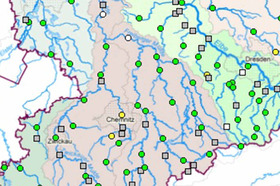 Bislang gilt die Hochwasserwarnung ausschließlich für Chemnitz und Jahnsdorf.