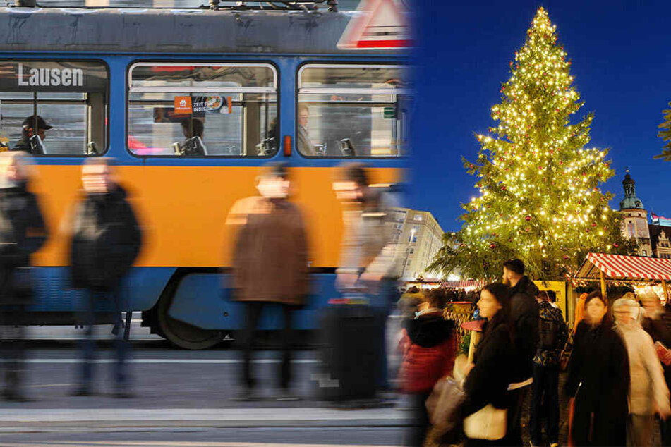 Mit einer "Maschinenpistole" fuhr ein 30-jähriger Mann in einer Leipziger Straßenbahn Richtung Weihnachtsmarkt.