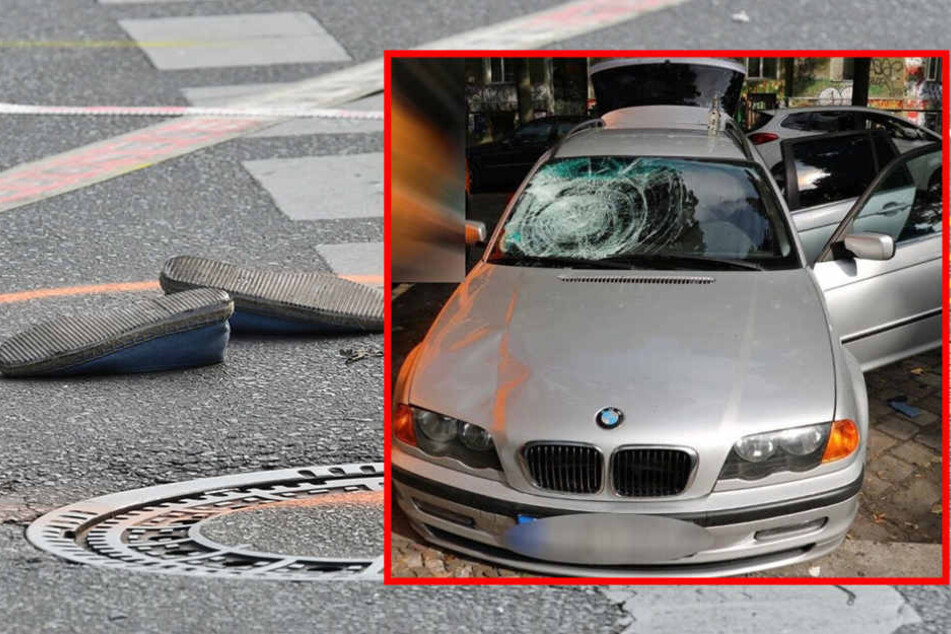 Mit diesem BMW wurden die Frau und ihre Tochter angefahren und schwer verletzt.