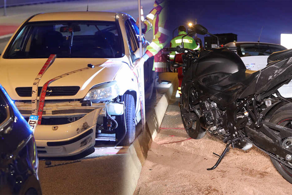 Offenbar betrunkener Opel-Fahrer verletzt Biker in der City schwer