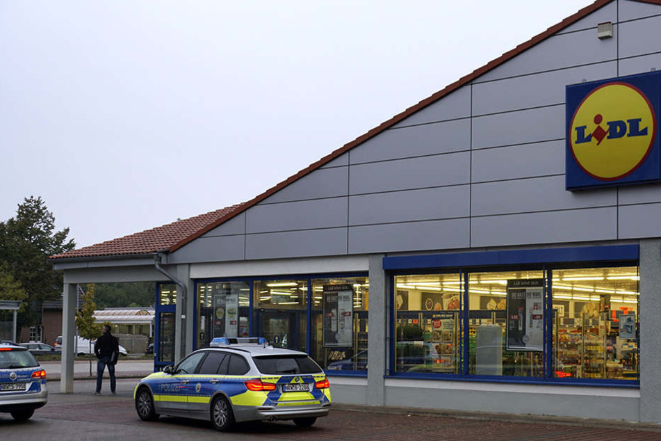 Der überfallene Supermarkt in Porta Westfalica.