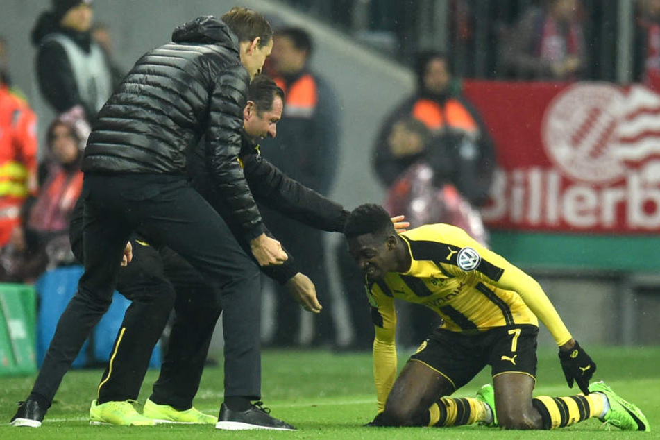 Der BVB feierte natürlich den Siegtorschützen Ousmane Dembélé.