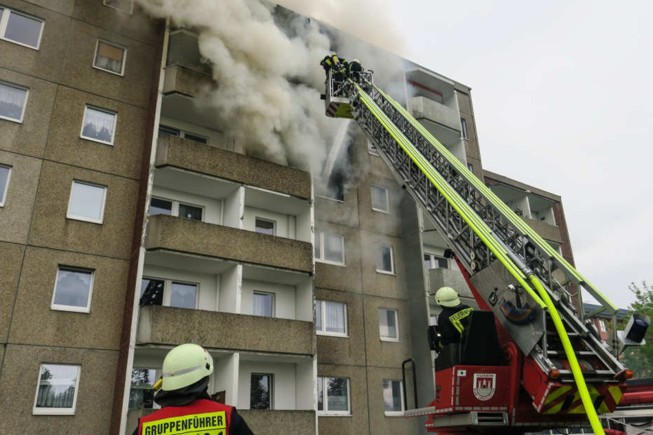 Bei dem Brand in Lößnitz kam ein Mann ums Leben.