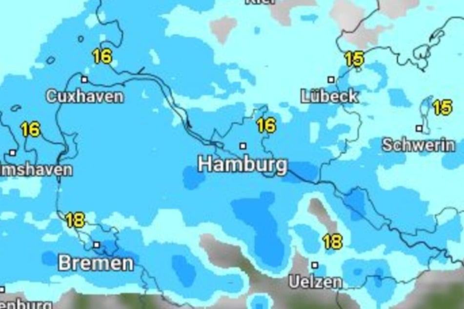 Am Wochenende wird es nass in Hamburg.