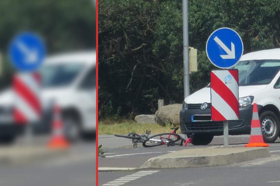 Der Fahrradfahrer wurde leicht verletzt.