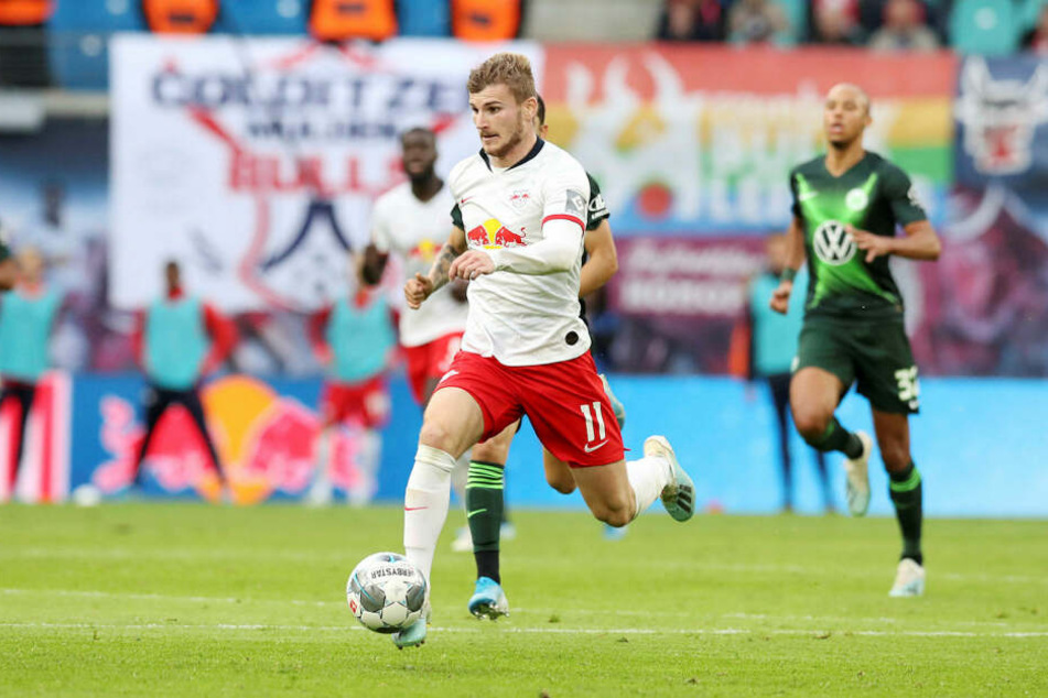 Timo Werner traf im achten Ligaspiel zwar zum sechsten Mal, einen Sieg konnten er und die anderen Bullen aber wieder nicht einfahren.