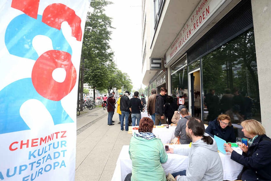 Auch Chemnitz will Kulturhauptstadt werden. Um das zu befördern, gab es im Mai ein Picknick an der Brückenstraße.