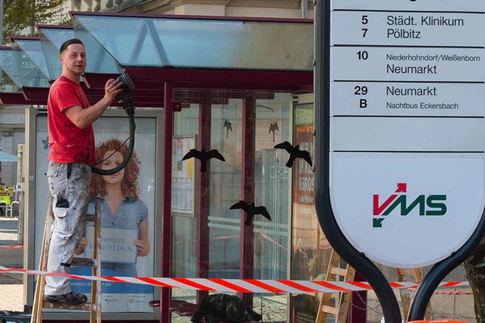 Neue Wartehäuschen für Zwickau.