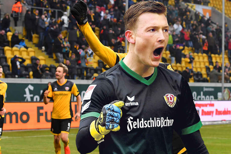 Regelrechter Gefühlsausbruch: Markus Schubert ballt nach einer gelungenen Parade die Faust.