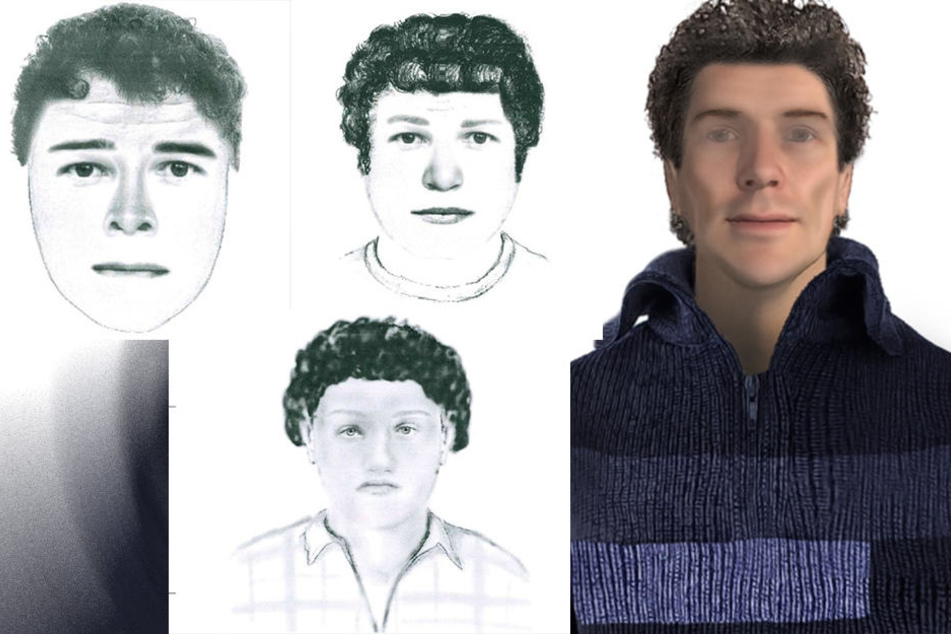 Mit diesen vier Phantombildern jagte die Polizei bisher erfolglos nach dem Sextäter.