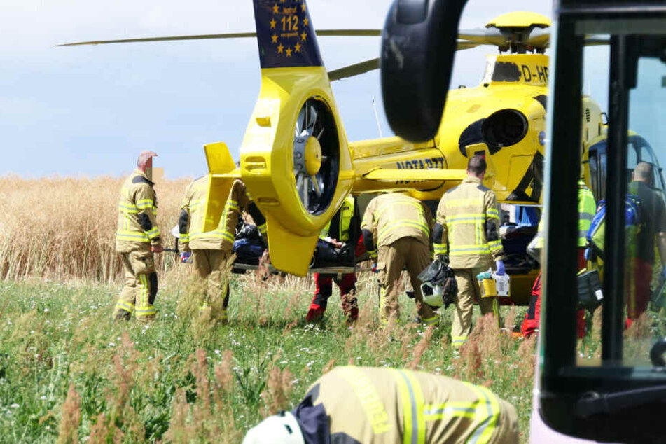 Auch ein Rettungshubschrauber wurde angefordert.