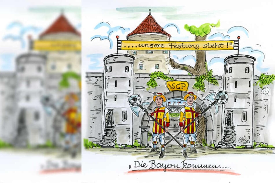 "Die Bayern kommen - unsere Festung steht!", so das Motto der Paderborner.