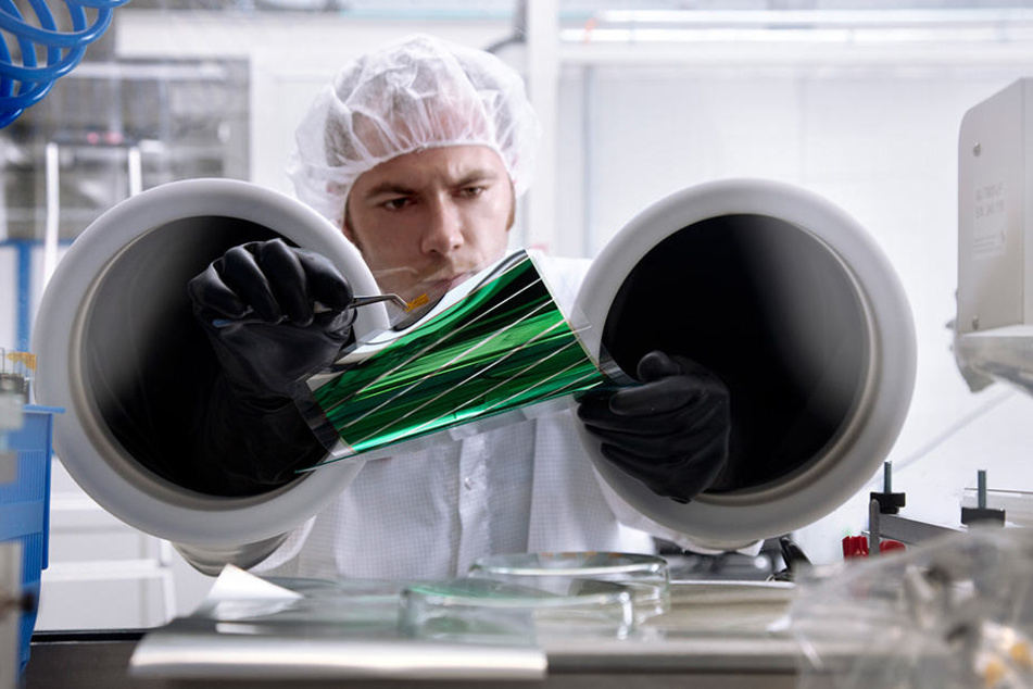 Heliatek investierte 80 Millionen Euro in seinen Dresdner Standort. Es war
2016 das größte Projekt der Wirtschaftsförderung.