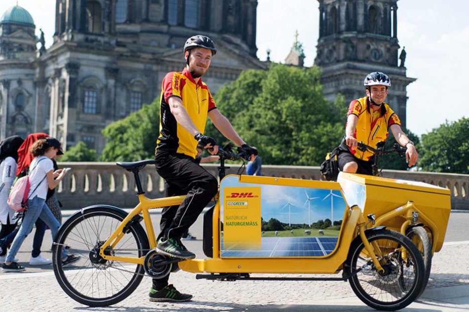 Sieben Lastenfahrräder sind ab sofort in mehreren Berliner Bezirken zur Paketauslieferung unterwegs.
