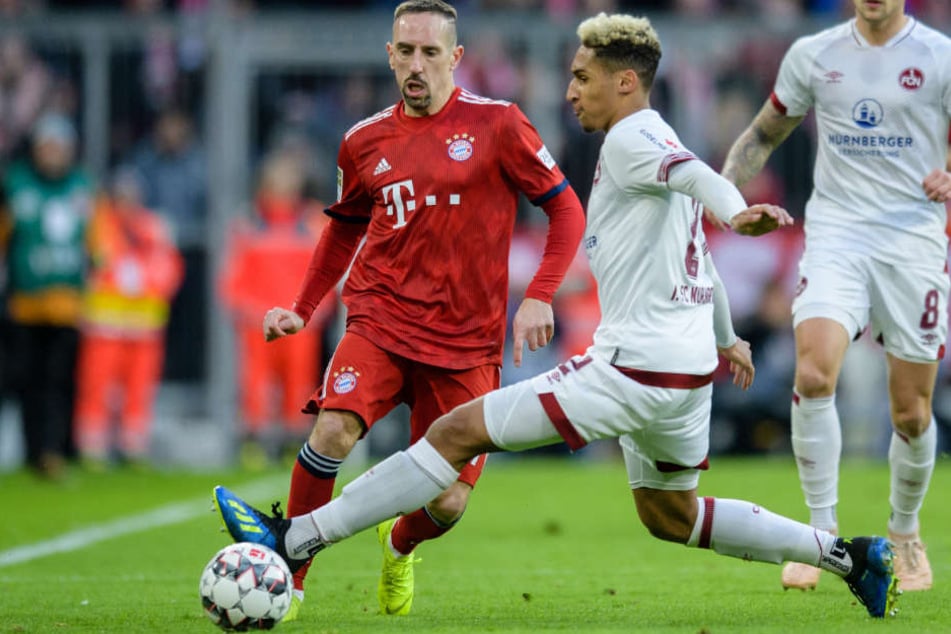 Franck Ribéry (l.) präsentierte sich gegen Nürnberg einmal mehr in bester Spiellaune.
