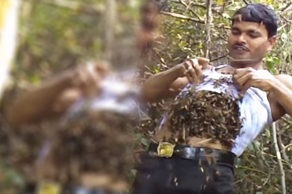Suk Mahammad Dalal (31) soll immun gegen Bienenstiche sein.