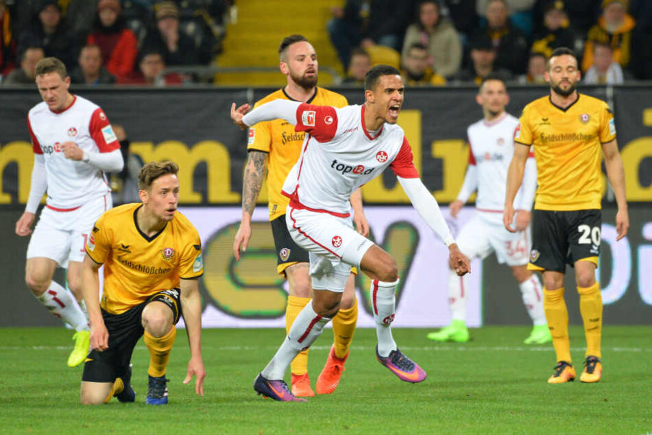 Robert Glatzel (Mitte) schockte Dynamo in der ersten Hälfte gleich mit zwei Toren.