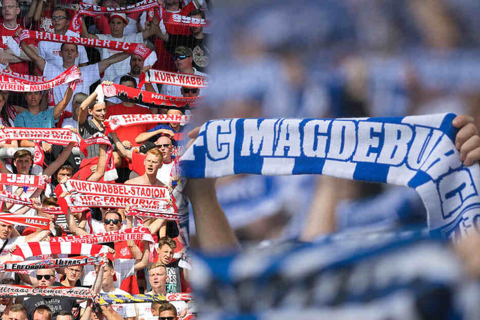 Fans des Halleschen FC sollen direkt am Stadion von Magdeburger Anhängern mit Steinen und Flaschen beworfen worden sein. (Symbolbild)