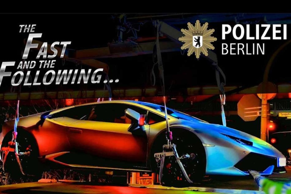 Der Lamborghini wurde aus dem Verkehr gezogen und abgeschleppt.