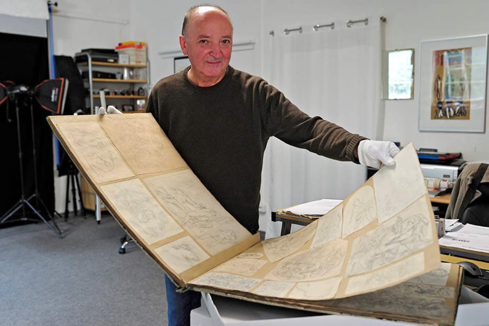 Der Fotograf László Tóth reproduziert 1073 Handzeichnungen von Johannes Schilling.