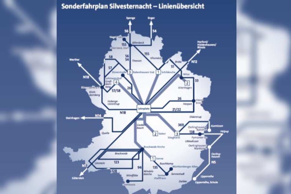 Diese Bus- und Bahnlinien könnt Ihr an Silvester nutzen.