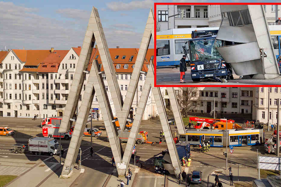Am Montag hat es auf der Prager Straße mächtig gekracht.