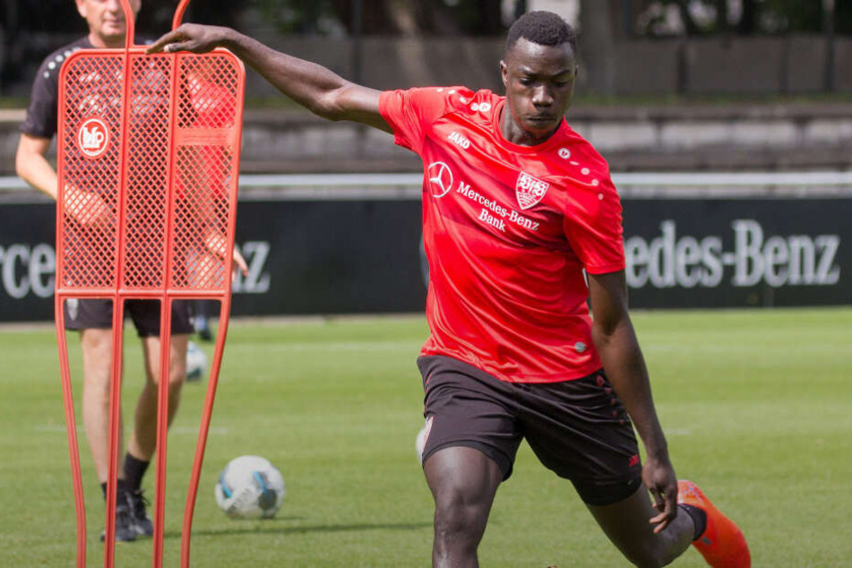 Wamangituka beim Training.
