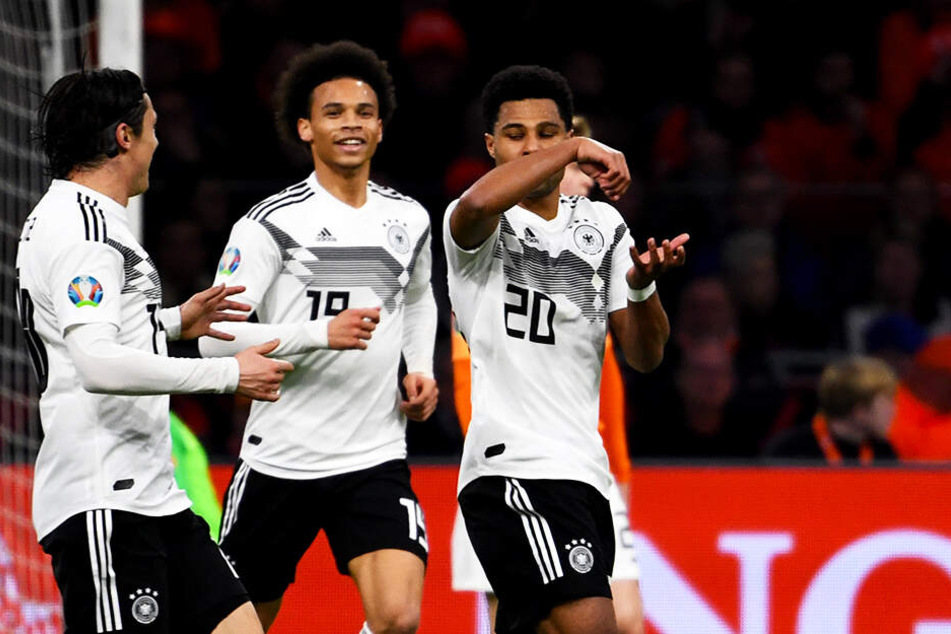 Machten allesamt ein überragendes Spiel, von links: Nico Schulz, Leroy Sané und Serge Gnabry.