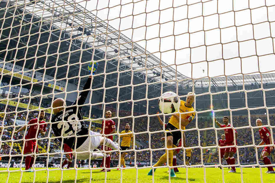 Im Hinspiel traf Marco Hartmann für Dynamo nach einer Ecke.