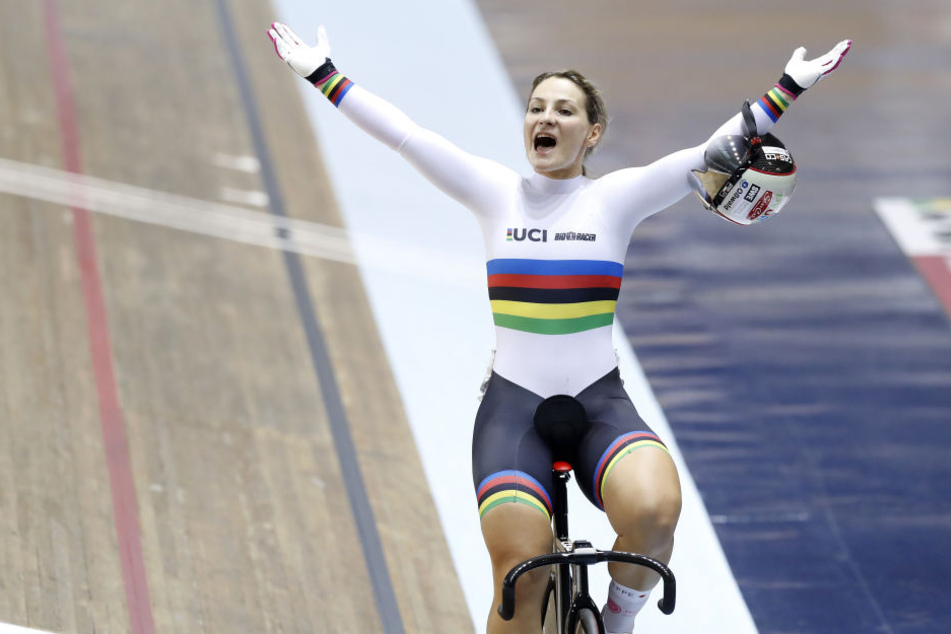 Kristina Vogel kann jubeln, sie hat Gold im Teamsprint geholt. (Archivbild)