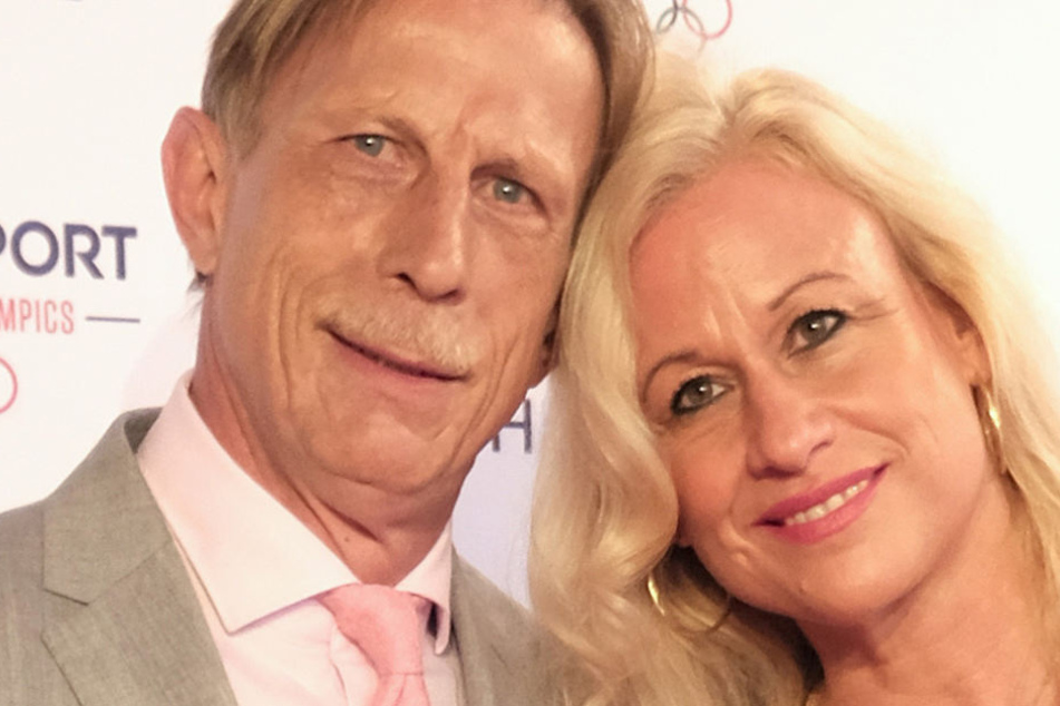 Der Fußballtrainer Christoph Daum und seine Frau Angelica Camm-Daum vor der Verleihung des Deutschen Sportjournalistenpreises.