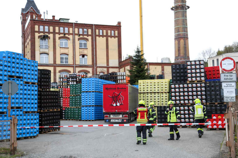 Rund um die Brauerei wurde großräumig abgesperrt.