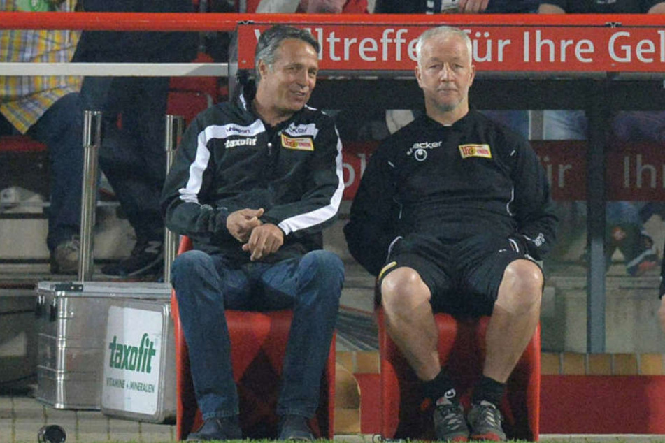 Waren sieben Jahre ein erfolgreiches Trainergespann bei Union Berlin: Uwe Neuhaus (l.) und André Hofschneider.