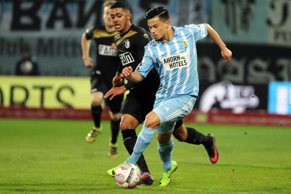 Tarek Chahed (Magdeburg) und Stefano Cincotta (Chemnitz).