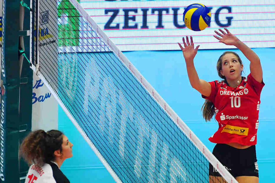 Auf erfolgreiche Zuspiele von Madison Bugg hofft der Dresdner SC auch gegen Suhl.