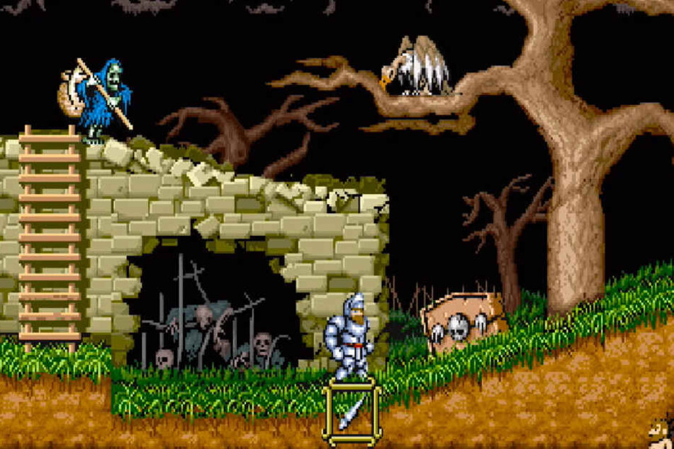 Der Mittelalter-Klassiker "Ghouls ’n Ghosts" (1988) ist in jener Form spielbar, wie er es auch vor dem letzte iOS-Remaster 2017 war.