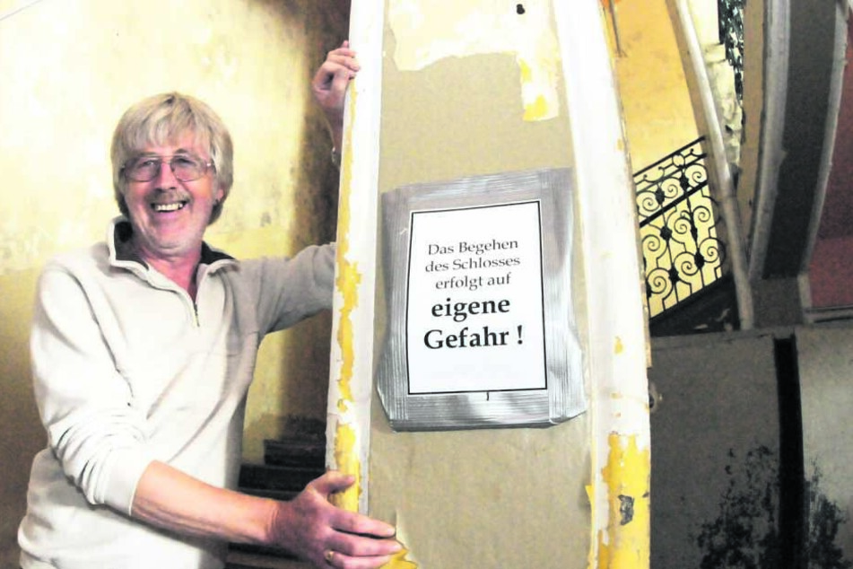 Vereinsvorsitzender Winfried Pfeil (68) betrieb acht Jahre lang eine
Gartenwirtschaft vor dem Schloss.