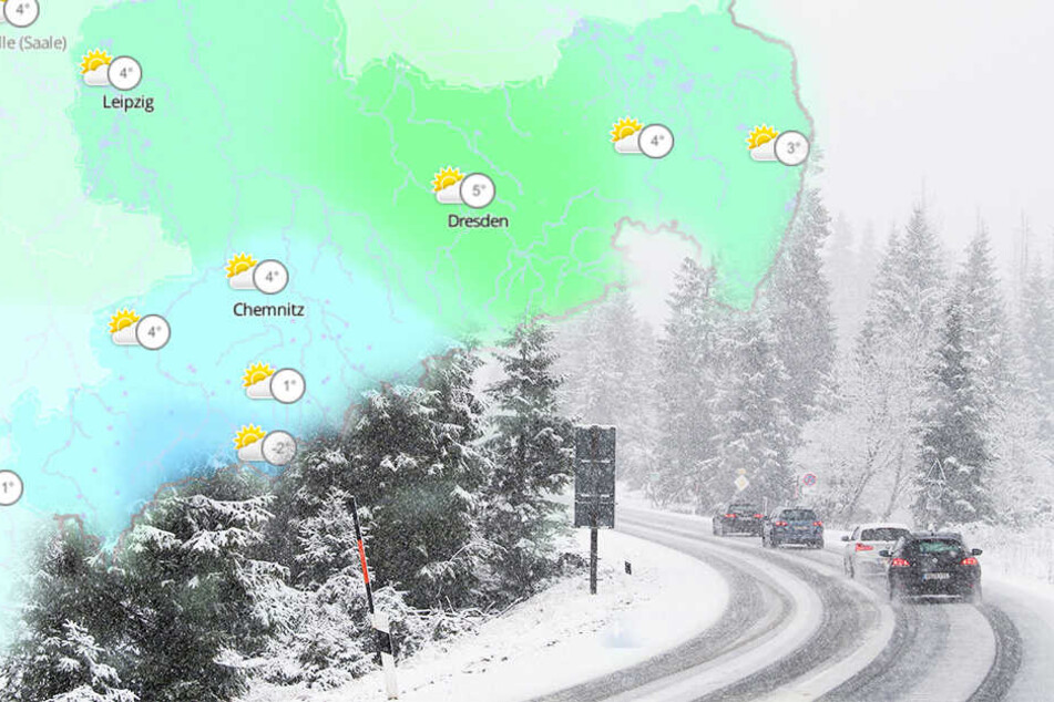 Das Wochenende bringt Schnee in den Bergen und Glätte auf den Straßen.
