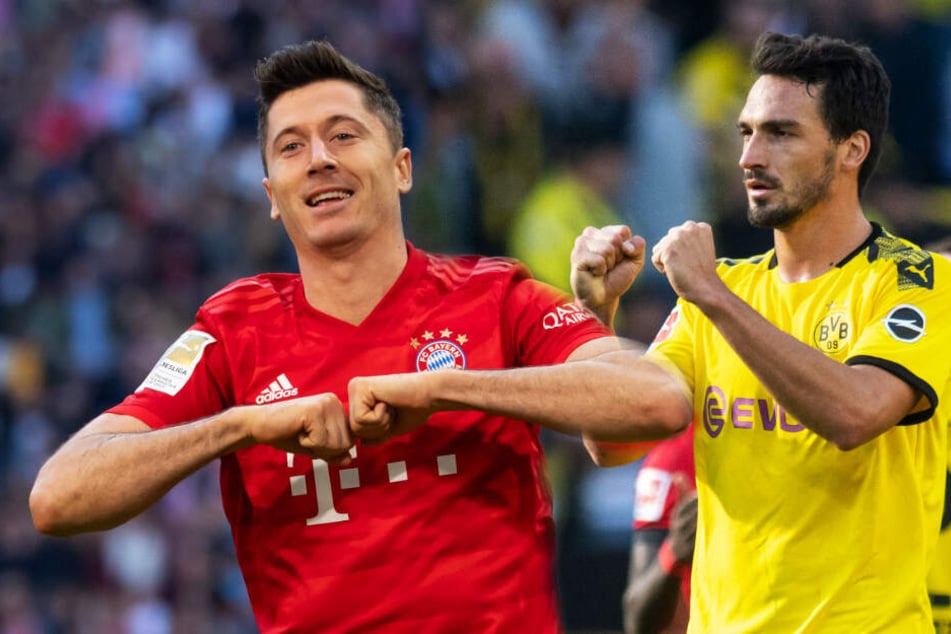 FCB-Stürmer Robert Lewandowski und BVB-Abwehrchef Mats Hummels (r.) trafen nach 267 gemeinsamen Spielen als Gegner aufeinander.