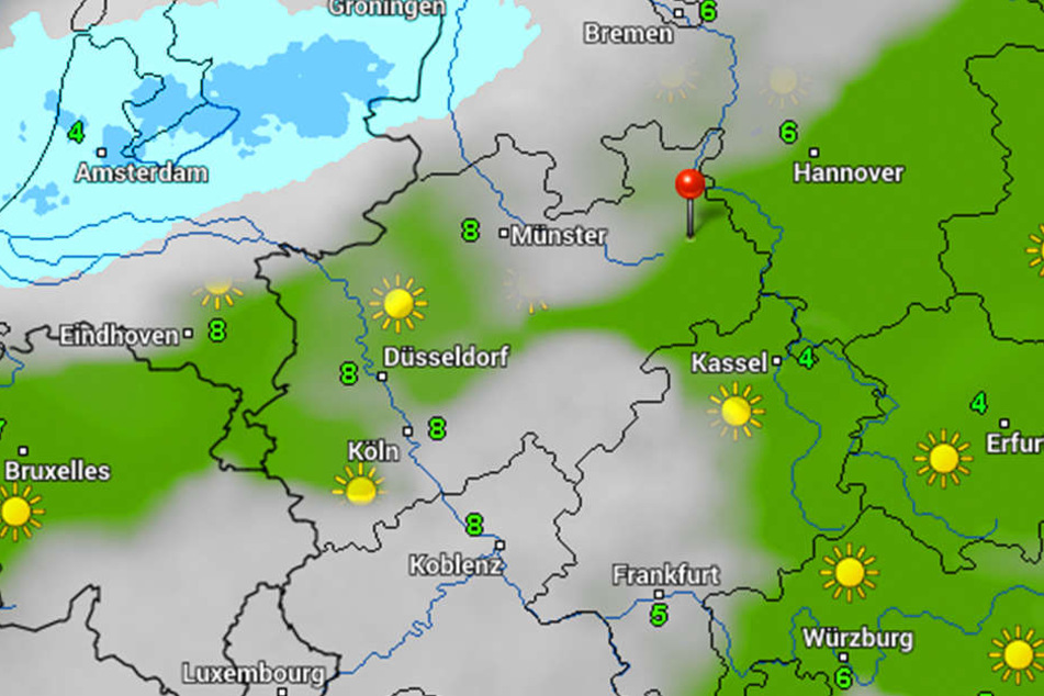 Zur Mitte der Woche zeigt sich die Sonne, davor und danach sind vor allem Wolken und Regen vorherrschend.