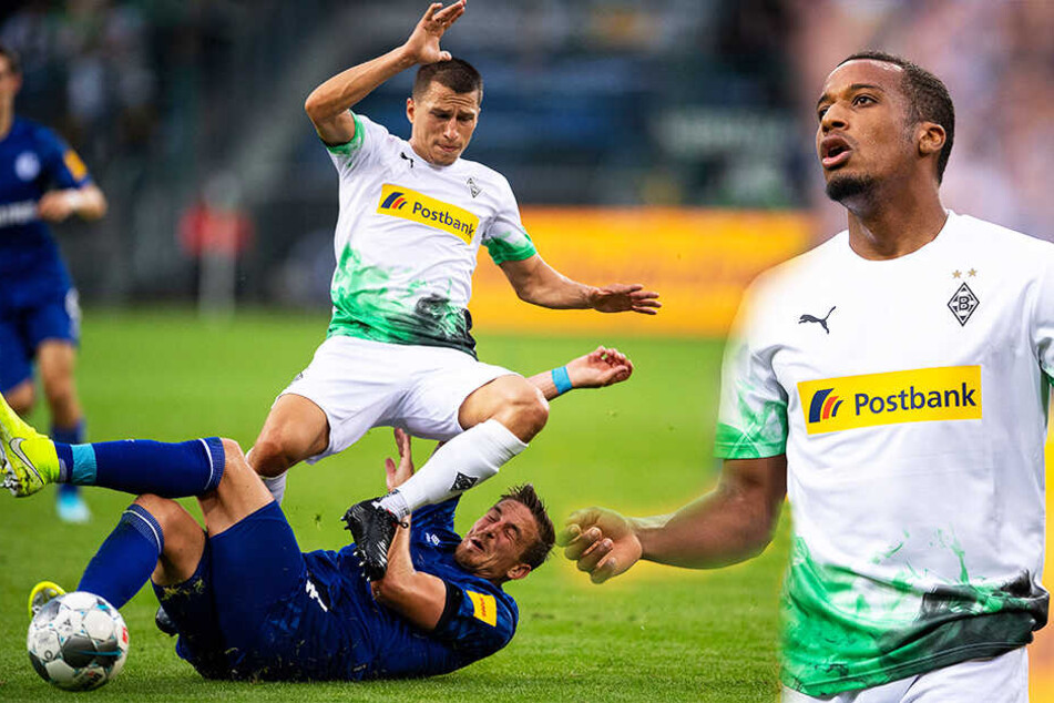 Viel Kampf, wenig Torchancen: Gladbach und Schalke spielten 0:0, was auch daran lag, dass Alassane Plea (r.) die beste Möglichkeit vergab. (Bildmontage)