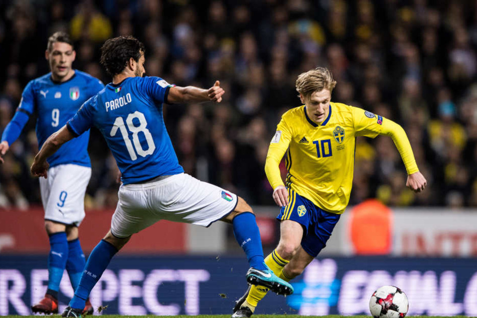 Am Freitag siegten Emil Forsbergs Schweden im WM-Playoff-Hinspiel gegen Italien. Der Flügelflitzer von RB Leipzig stand dabei unter besonderer Beobachtung.